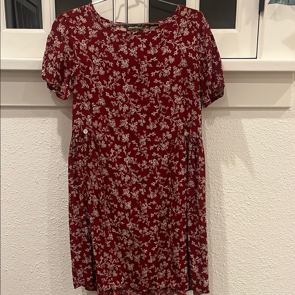 Charming Red Floral Dress